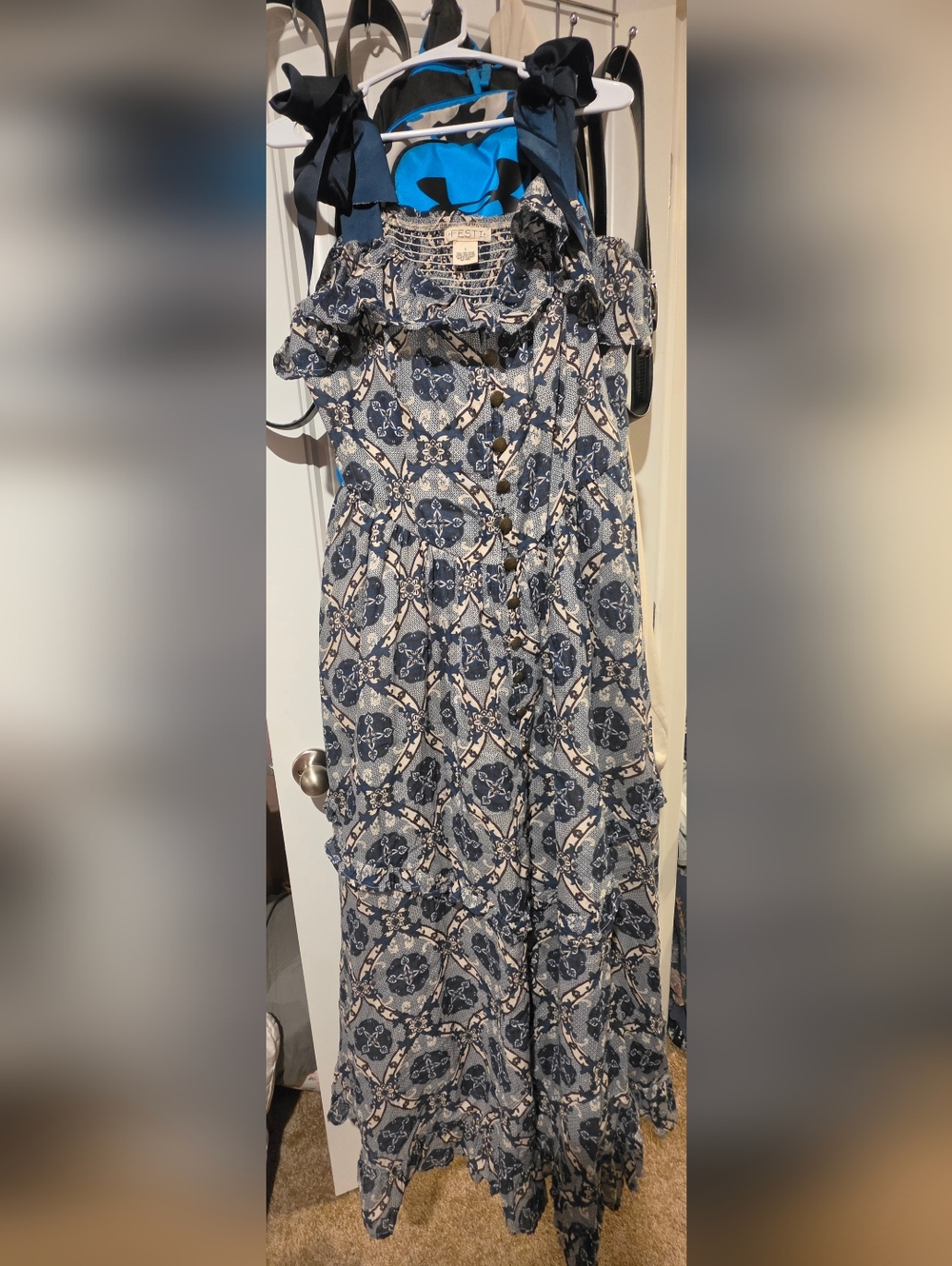 Blue Patterned Women’s Summer Dress